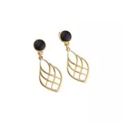 27x16mm Zamac drop-shaped pendant - fine Gold plated x1