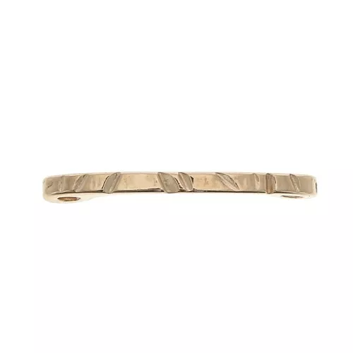 20x4mm Zamac 2-hole decorated bar spacer - Rose Gold Tone x1