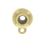 10 mm Dangle charm stopper bead with a 3mm hole - fine Gold plated  x1|raw }}