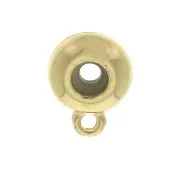 10 mm Dangle charm stopper bead with a 3mm hole - fine Gold plated x1