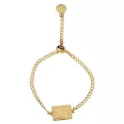 10 mm Dangle charm stopper bead with a 3mm hole - fine Gold plated x1