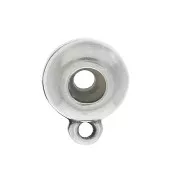 10 mm Dangle charm stopper bead with a 3mm hole - Fine Antique silver plating x1