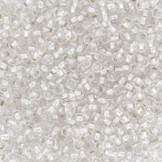 Preciosa Seed beads 11/0 2 mm - Crystal Silver Lined x20g|raw }}
