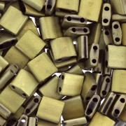 5x5x1.9mm Miyuki Tila Beads TL-55112- Black Amber Full Mat x10g|raw }}