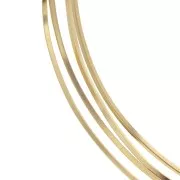0.75mm Gold filled square soft wire x 1 m