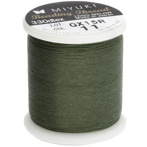 Miyuki Nylon Beading thread B 0.25 mm Green x50 m