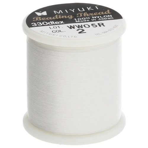 Miyuki Nylon Beading thread B 0.25 mm Eggshell x50 m