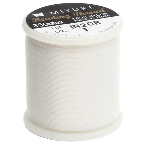 Miyuki Nylon Beading thread B 0.25 mm White x50 m