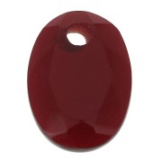 Oval faceted pendant 14x10 mm imitation gemstone - Hydro Garnet x1