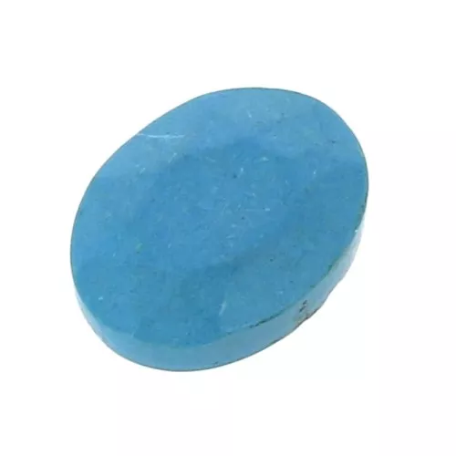8x6mm Faceted oval cabochon - Imitation Turquoise x1