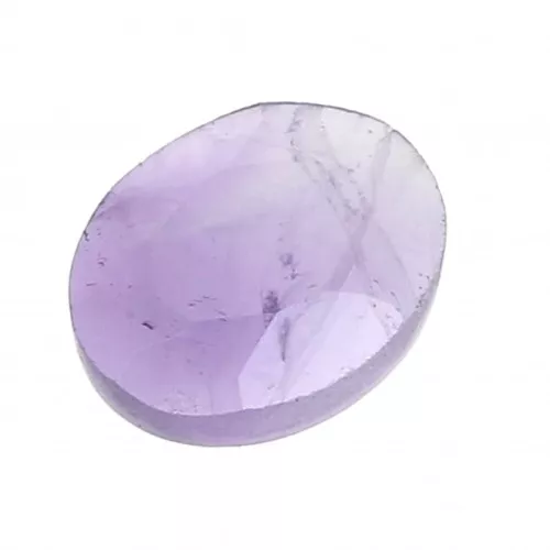 8x6mm Faceted oval cabochon - Amethyst x1