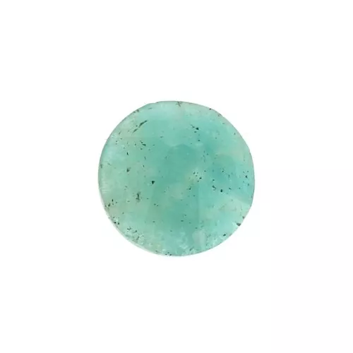 6mm round faceted flat back cabochon - Amazonite x1