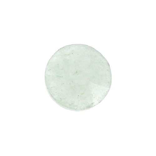 6mm round faceted flat back cabochon - Aventurine x1