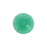 6mm round faceted flat back cabochon - Green Agate x1|raw }}