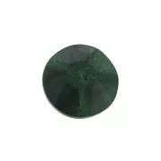6mm round faceted flat back cabochon - Malachite x1