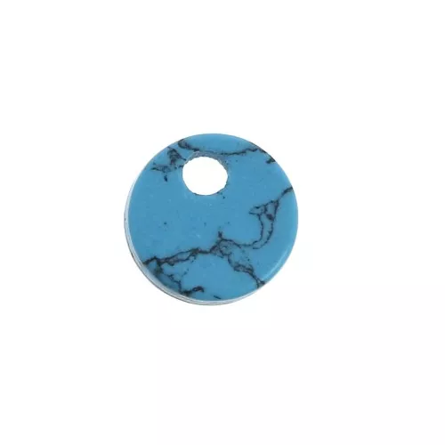 6mm Round imitation Gemstone sequin - Turquoise x1