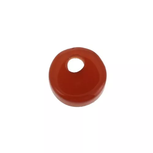 6mm Round dyed Gemstone sequin - Red Agate x1