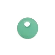 6mm Round Gemstone sequin -Agate Verte x1