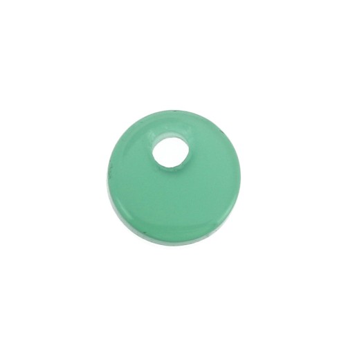 6mm Round Gemstone sequin -Agate Verte x1