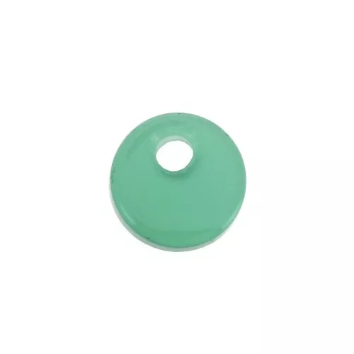 6mm Round Gemstone sequin -Agate Verte x1