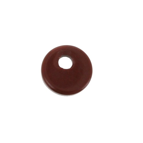 6mm Round Gemstone sequin - Red Jasper x1