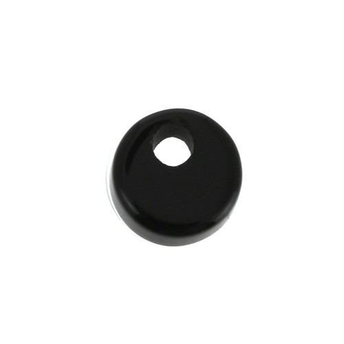 6mm Round Gemstone sequin - Black Onyx x1