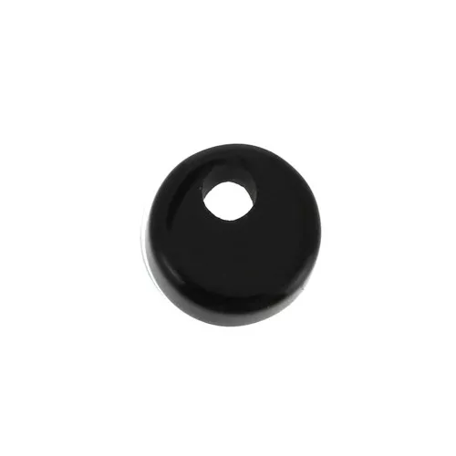 6mm Round Gemstone sequin - Black Onyx x1