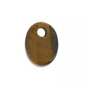 8x6mm Gemstone oval sequin - Tiger Eye x1