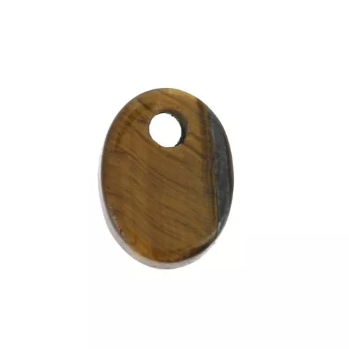 8x6mm Gemstone oval sequin - Tiger Eye x1