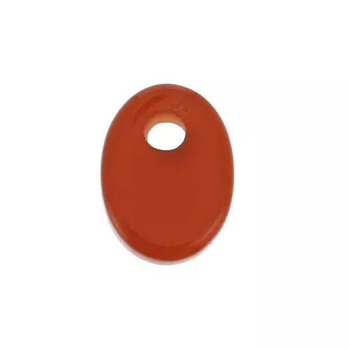 8x6mm dyed Gemstone oval sequin - Red Agate x1