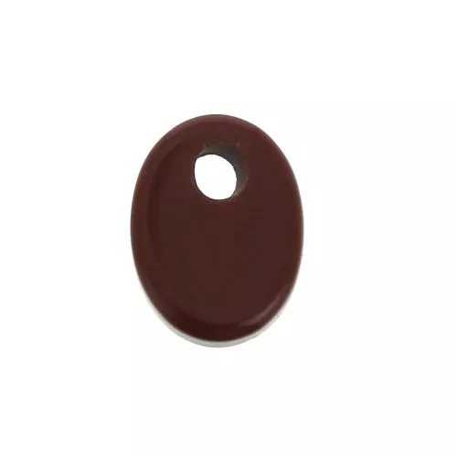 8x6mm Gemstone oval sequin - Red Jasper x1