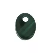 8x6mm Gemstone oval sequin - Malachite x1