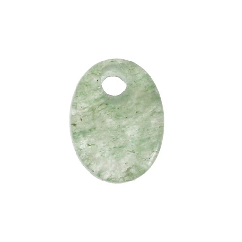 8x6mm Gemstone oval sequin - Aventurine x1