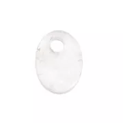 8x6mm Gemstone oval sequin - Rose Quartz x1