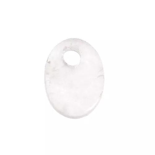 8x6mm Gemstone oval sequin - Rose Quartz x1