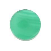 8mm Gemstone round Puck - Green Agate x1