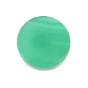 8mm Gemstone round Puck - Green Agate x1