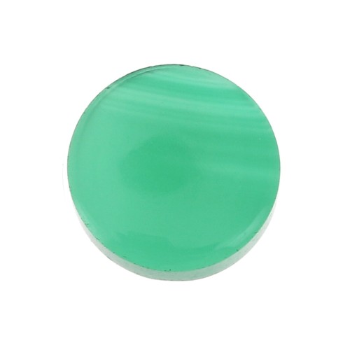 8mm Gemstone round Puck - Green Agate x1