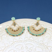 8mm Gemstone round Puck - Amazonite x1