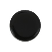8mm Gemstone round Puck - Black Onyx x1