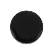 8mm Gemstone round Puck - Black Onyx x1
