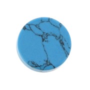 8mm Gemstone round Puck - Imitation Turquoise x1|raw }}
