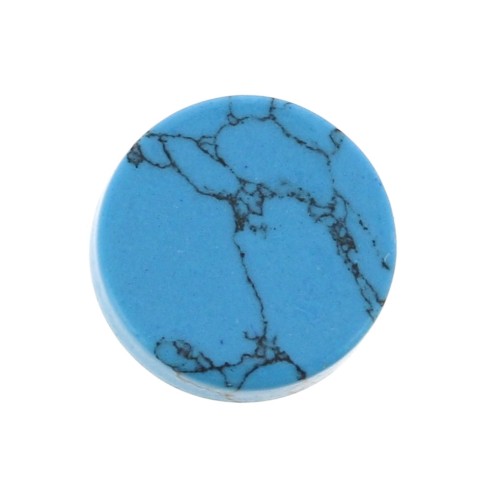 8mm Gemstone round Puck - Imitation Turquoise x1
