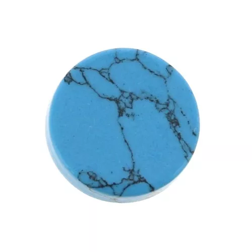 8mm Gemstone round Puck - Imitation Turquoise x1