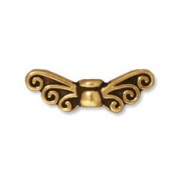 Fairy wings  22mm Old gold tone x6|raw }}