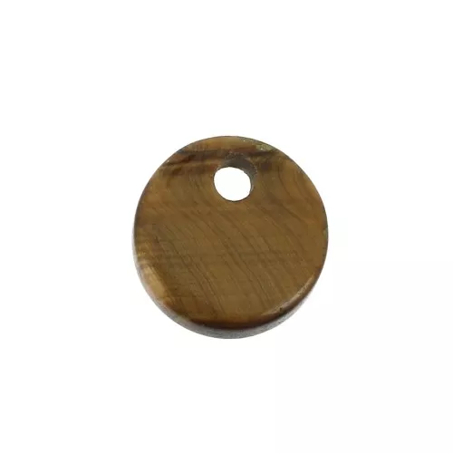 8mm Round Gemstone sequin - Tiger Eye x1
