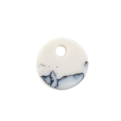 8mm Round Gemstone sequin - Howlite x1