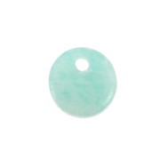 8mm Round Gemstone sequin - Amazonite x1