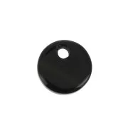 8mm Round Gemstone sequin - Black Onyx x1