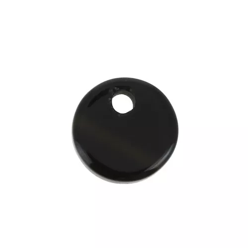 8mm Round Gemstone sequin - Black Onyx x1